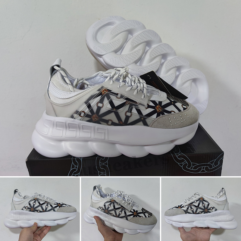 

Platform Shoes Chain Reaction Leather boots Trainers classic originals Patchwork Leisure outdoor Lace-up Print Sneakers, Color 4