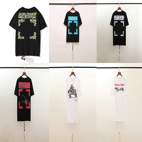 

20SS Arrow printing T shirt for men and women 6 styles 14 clothes Fashion Luxury Printed tee High Quality Brand tees, White;black