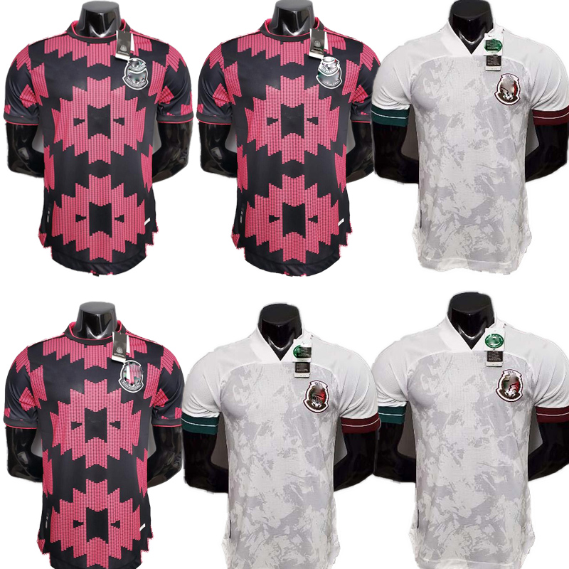 

Player version 2021 Mexico soccer jerseys Copa america Camisetas pink 21 22 de futbol CHICHARITO LOZANO DOS SANTOS 2022 national team football shirts, White
