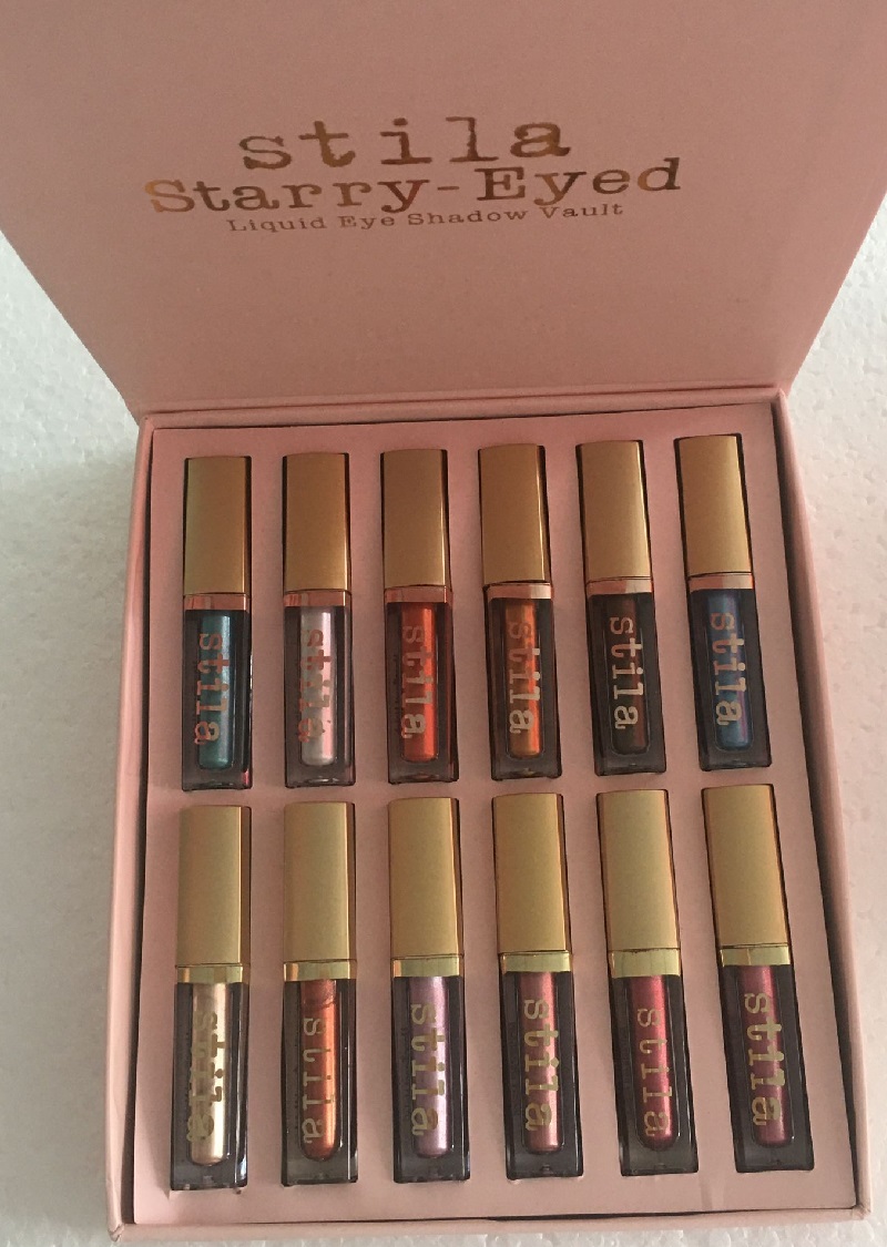 

In stock ! Stila Eye For Elegance Set Starry-Eyed Liquid Eye shadow Vault Travel Makeup Glow Sets Eyes Cosmetics Girls 12pcs/set, Multi