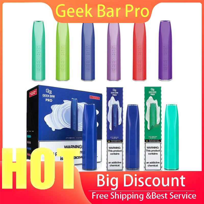 

Disposable E-cigarettes GEEK BAR Pro Vape Pen E cigarettes 1500 Puffs Prefilled pods Cartridge Starter Kit