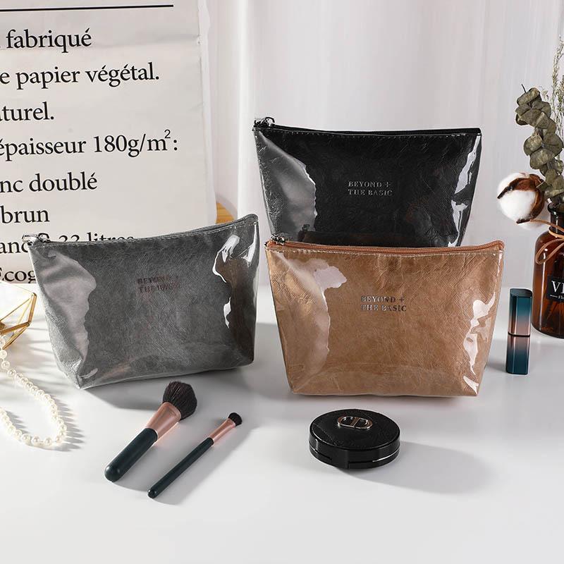 

Cosmetic Bags & Cases JLENOVOG The TPU DuPont Paper Bag Is Simple And Portable For Girls' Travelling Makeup Purse, Brown