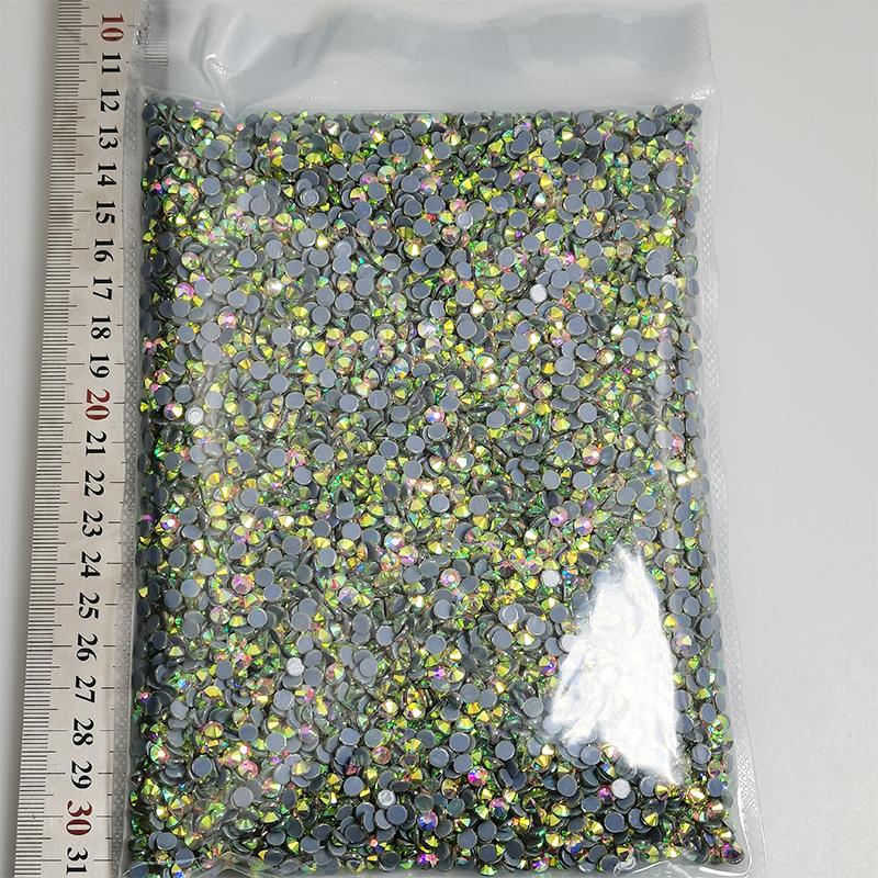 

Nail Art Decorations 100 Gross 14400pcs Bulk Wholesale Big Pack Crystal Fix Rhinestones Flatback Glass With Glue On Stones, Silver;gold