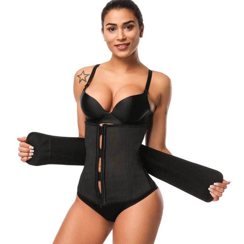 

Women's Shapers Feelingirl Women Waist Trainer Slimming Underwear Latex Body Shaper Plus Size Abdominal Belt Colombian Girdles, B180019bk01