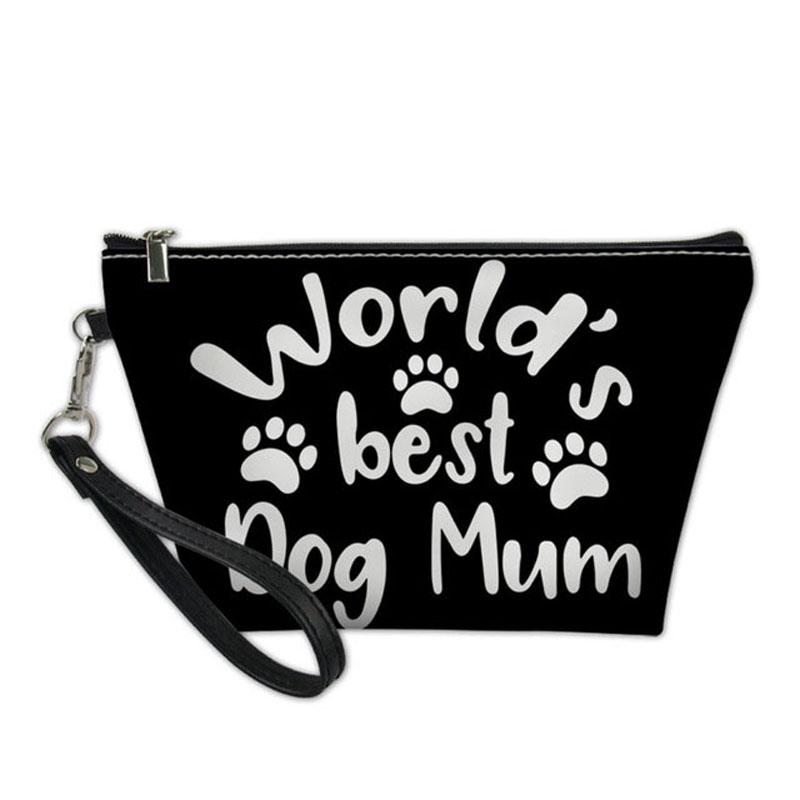 

Function Black Makeup Bags For Women Veterinarian Dog Lover Printi Cosmetic Cases Ladies Portable Make Up Bag Females Bolsa