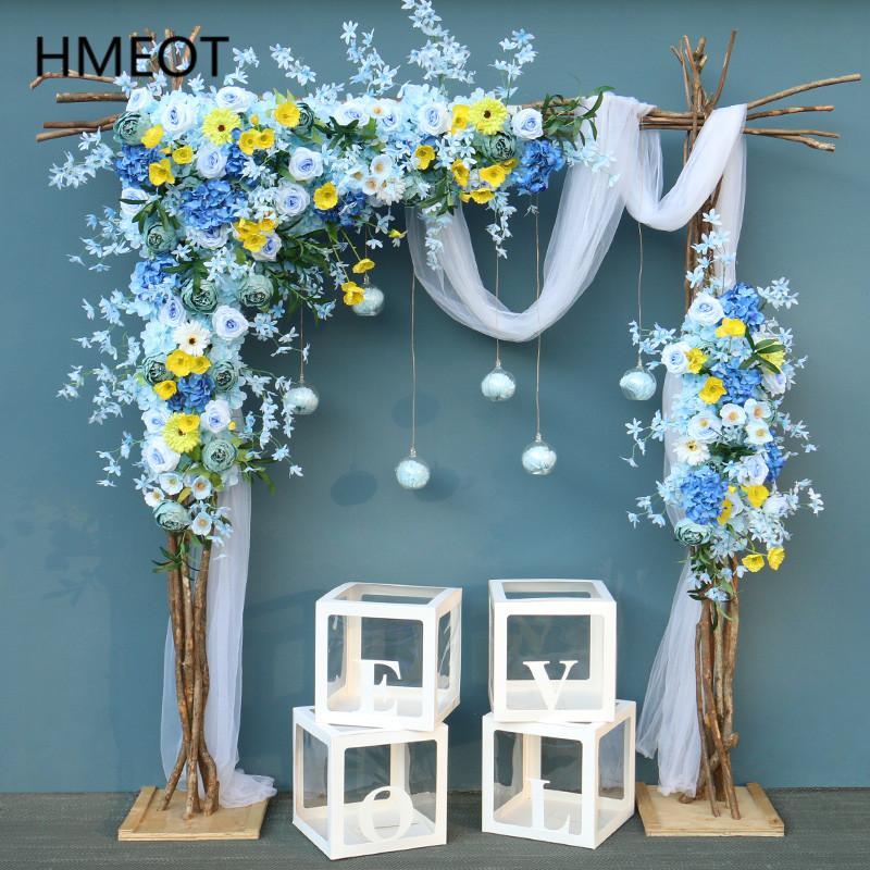 

Decorative Flowers & Wreaths Custom Artificial Flower Row Chlorophytum Rose Greenery Floral Arrangement Wedding Props Backdrop Wall Decor Ha