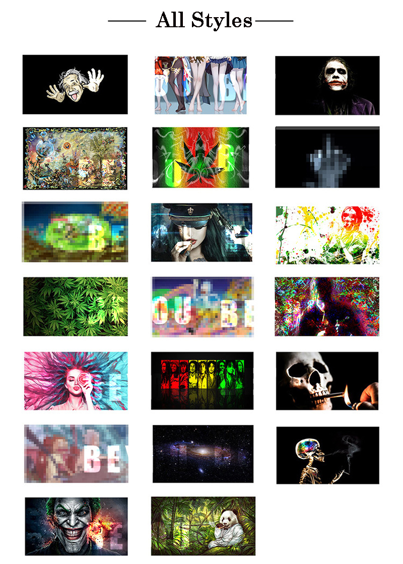 

Anti-drop Shatter Resistant Glass Rolling Trays Thick Tobacco Smoking Plate With Independent Carton Packing 20 patterens Two Size For Roll P