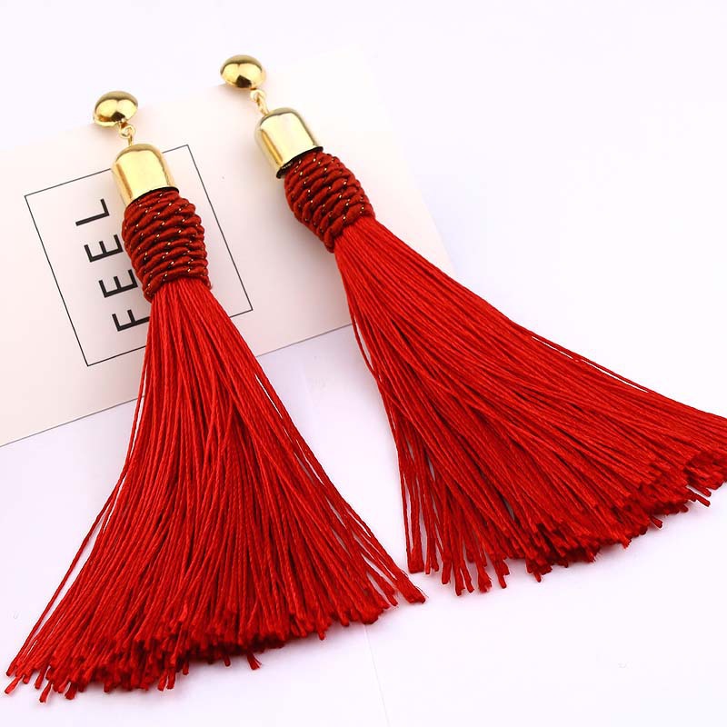 Fashion Dangle Long Tassel Earrings for Women 211308-image-671543323