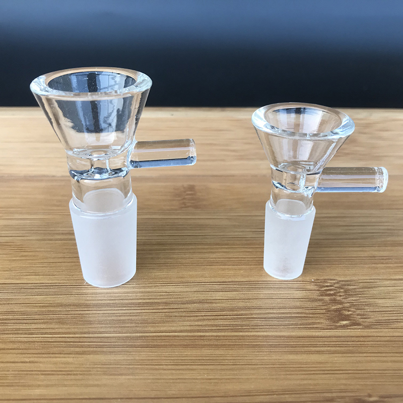 

14mm/18mm Round Glass Bowl Thick Hookahs Filter With Handle male Smok Tool Accessories water Bongs For Oil Rig Water Bong Smoking Tools