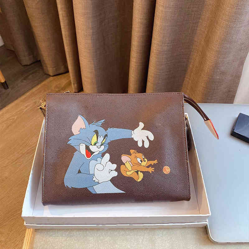 

Evening Bags Designer Crossbody Shoulder Purse Cross body Clutch bag Cartoon Men and women alike Genuine leather High-end Classic retro With FX49, 1# packing bag