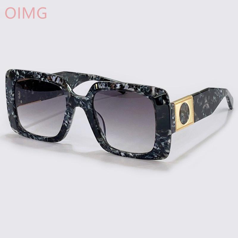 

Fashion Oversized Sunglasses Women Designer Big Frame Gradient Square Sun Glasses For Female UV400, White;black