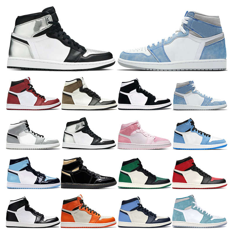 

mens basketball shoes 1s women jumpman 1 University Blue Hyper Royal Silver Toe Smoke Grey Dark Mocha Twist sneaker outdoor sports trainer