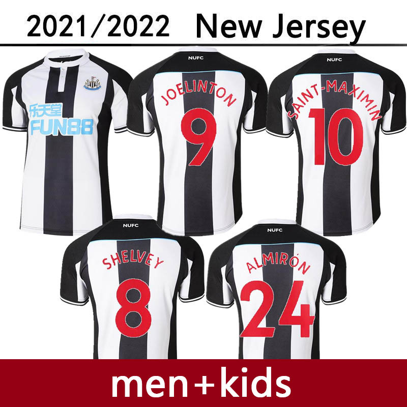 

21 22 Newcastle Home Soccer Jerseys United SHELVEY ALMIRON 2021 2022 JOELINTON Football Shirt RITCHIE GAYLE MAXIMIN Men + Kids kits set