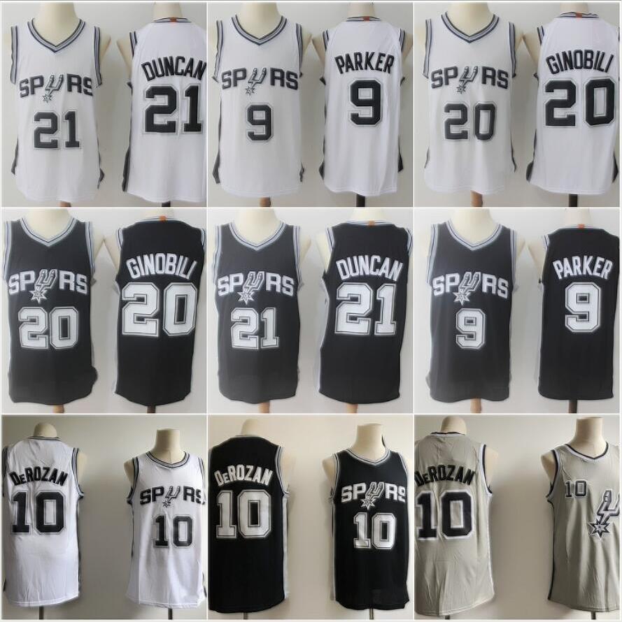 

Men San Antonio Spurs Tim Duncan Tony Parker Manu Ginobili basketball jersey;The swing man sews a basketball jersey, Black;red