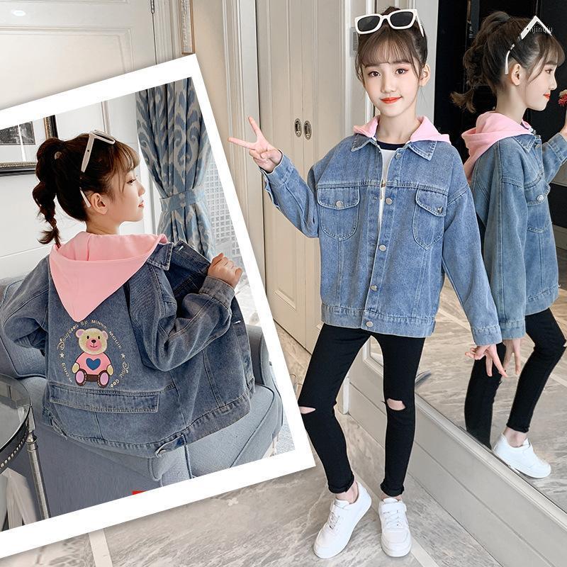 

Jackets Blue Jean Girls Baby's Kids Coat Jacket Outwear 2021 Spring Autumn Overcoat Top Long Sleeve CardiganÂ BreathableÂ Toddler Children, Blue;gray