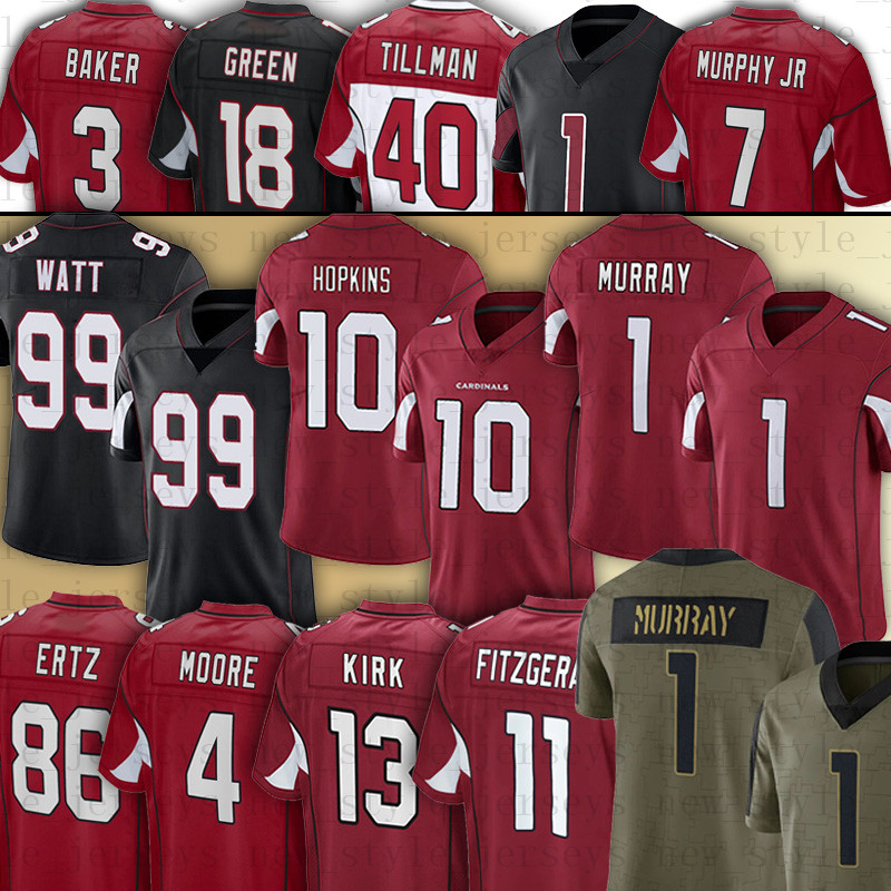 

1 Kyler Murray Football Jerseys 99 J.J. Watt CHRISTIAN KIRK Green Rondale Moore Zach Ertz DeAndre Hopkins COLT MCCOY Budda Baker Chase Edmonds Byron Murphy Jr., Men(hong que)