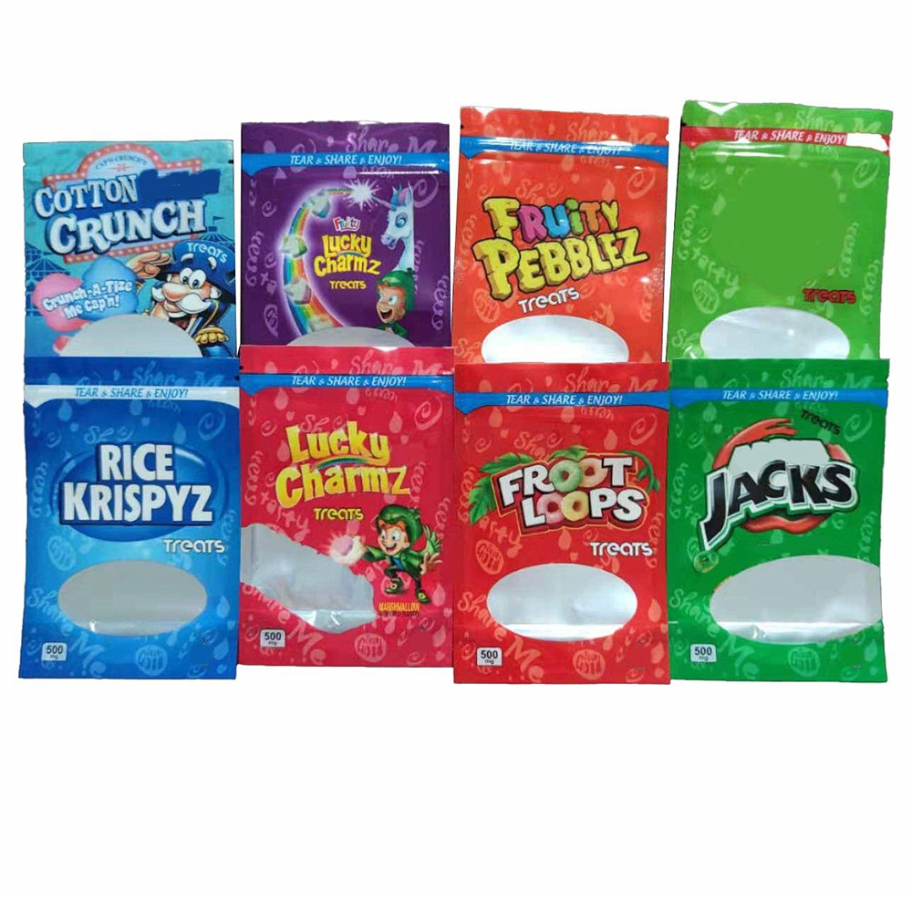

Lucky Charmz mylar bag packaging Empty zipper pounch 500mg