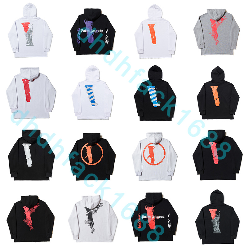 

17 styles Mens big v Hoodie Hip Hop Stylist Hoodie Men High Quality White Long Sleeve Mens Stylist vlones Hoodies Men Women Sweatshirts Size