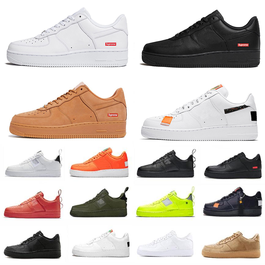 

airforce 1 forces one men women Athletic running Shoes SUP Low dunk dunks 1s af1 shadow skateboard triple utility black white orange mens trainers sports sneakers, Color#19