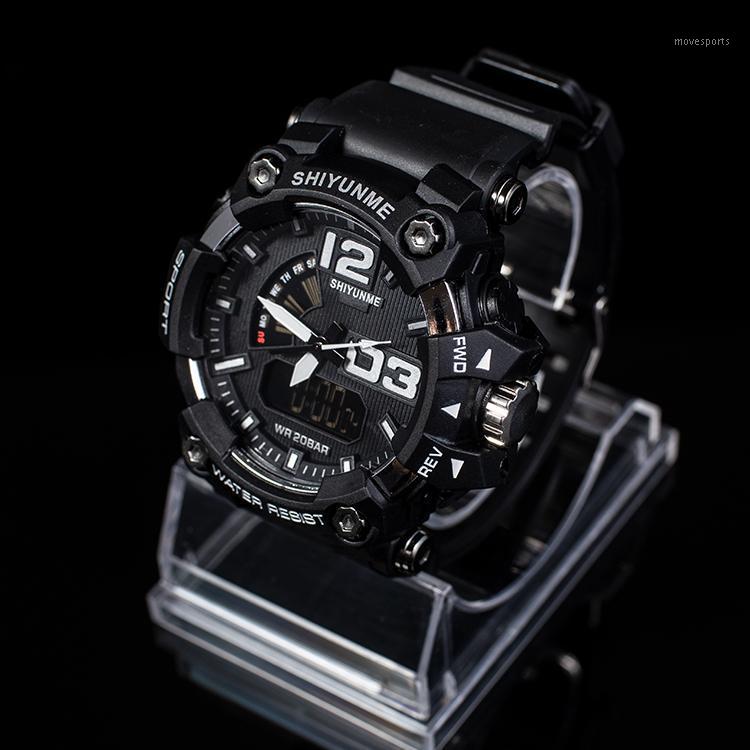 

Men And Women Outdoor Silicone Multifunctional Luminous Sports Lovers Leisure Quartz Electronic Watch Wristwatches, Gold