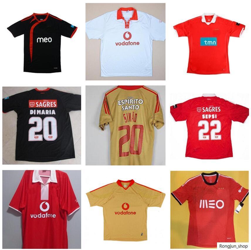 

1973 1974 09 10 13 14 benfica retro soccer jerseyS 92 93 94 95 04 05 2010 2013 2014 Nuno Gomes Matic Simao DI MARIA Rodrigo AIMAR CARDOZO, Black;yellow