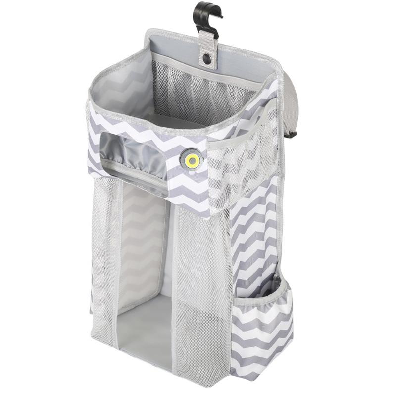 

Diaper Bags Led Night Light Baby Storage Organizer Crib Hanging Bag Caddy For Essentials Bedding Set, Gyw