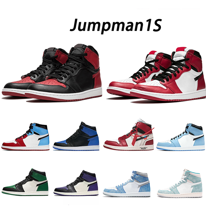 

Top Breathable Basketball Shoes Jumpan1s OGUNC Obsidian University Blue Royal Toe Men's and Women's Sneakers, Customize
