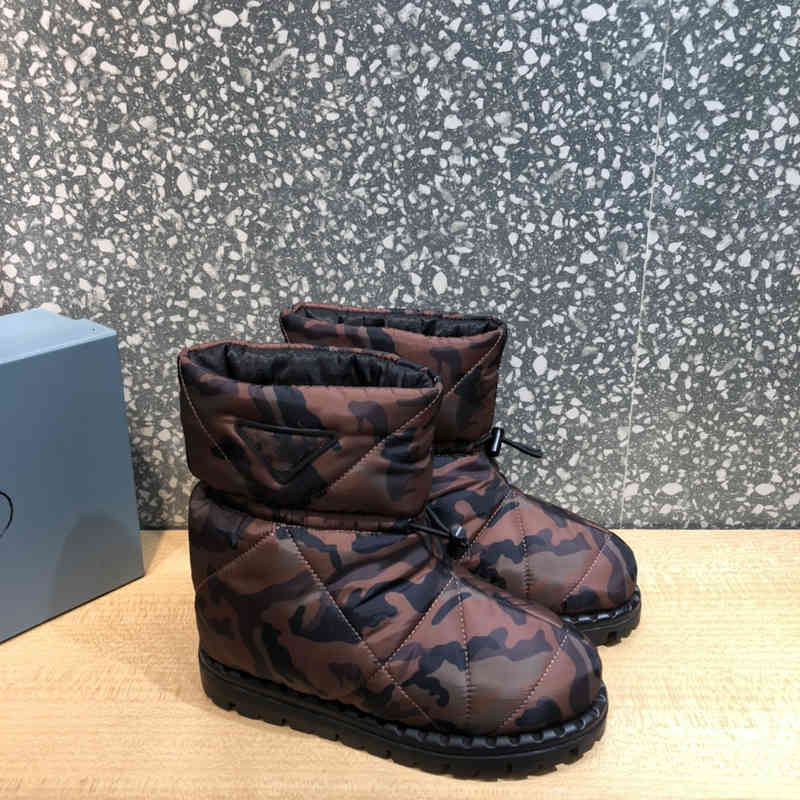 

Boots shoes Designers Women Padded Nylon Slip on boot Down slippers mules Classic Snow Quilted Booties White Black Orange Fabric Linings Fashion 6GQK, 7#