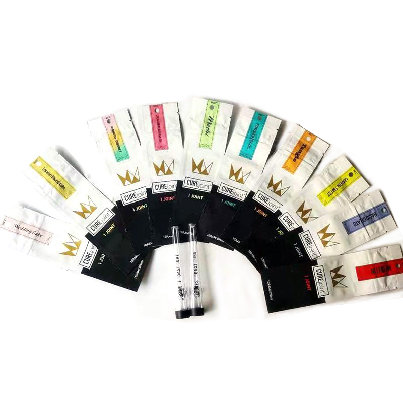 

West Coast Cure 1PCS CURED JOINTS BAG +PLASTIC TUBES Packaging pre roll joint 1 gram Preroll Pre-rolled tube childproof Package
