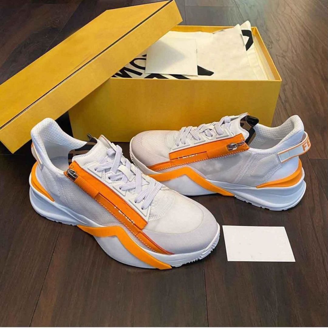 

Perfect Casual-stylish Sports Shoes !!FLOW Sneakers Zipper Rubber Runner Sole Skateboard Walking Top Luxury Brands Tech Fabrics Trainers EU38-45