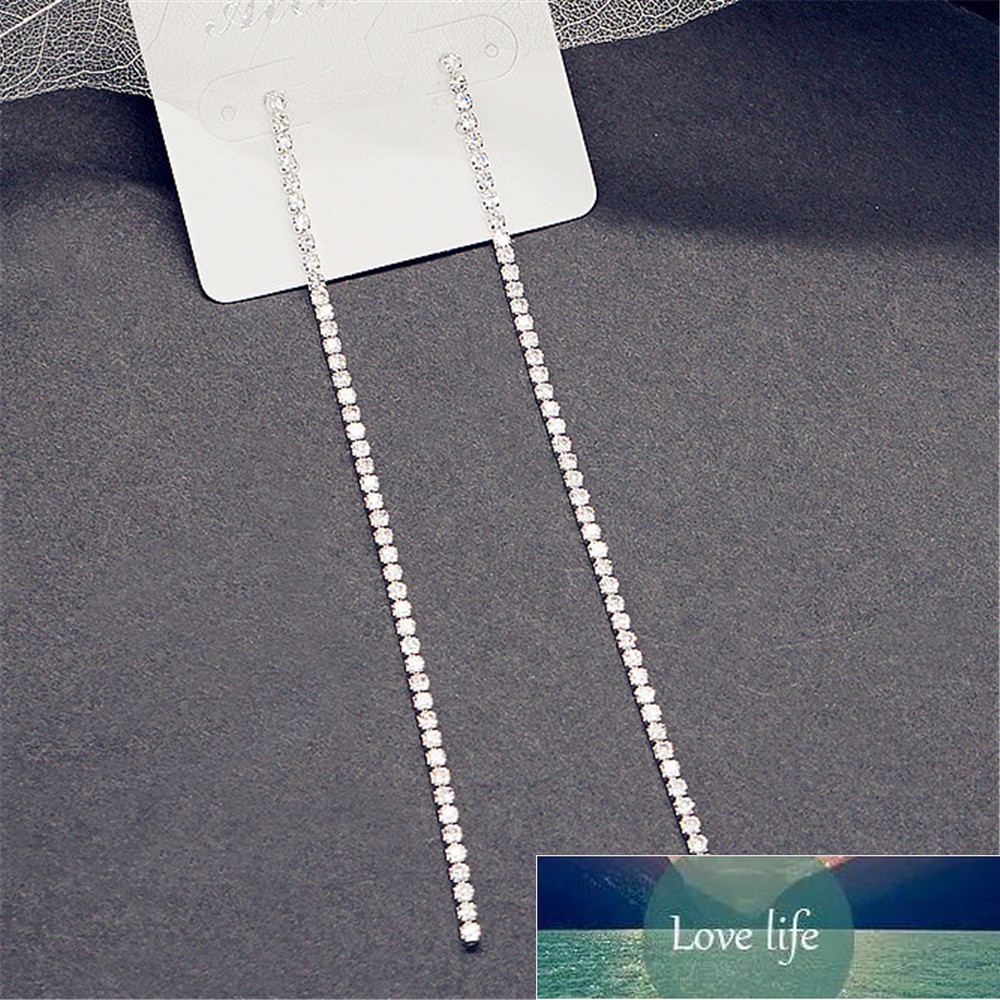 

Elegant Jewelry Fashion Women Tassels Geometric Long Dangle Chain Earrings Drop Earrings For Girls Rhinestone Earrings