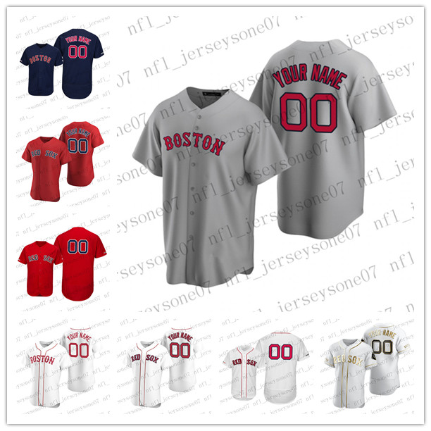 

2021 Custom Boston men women youth Red Sox white red blue Authentic 2020 Home Jersey