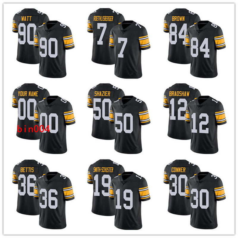 

2021 Pittsburgh Steelers Jersey MEN WOMEN YOUTH Ben Roethlisberger Minkah Fitzpatrick James Conner Limited Jersey Football Black