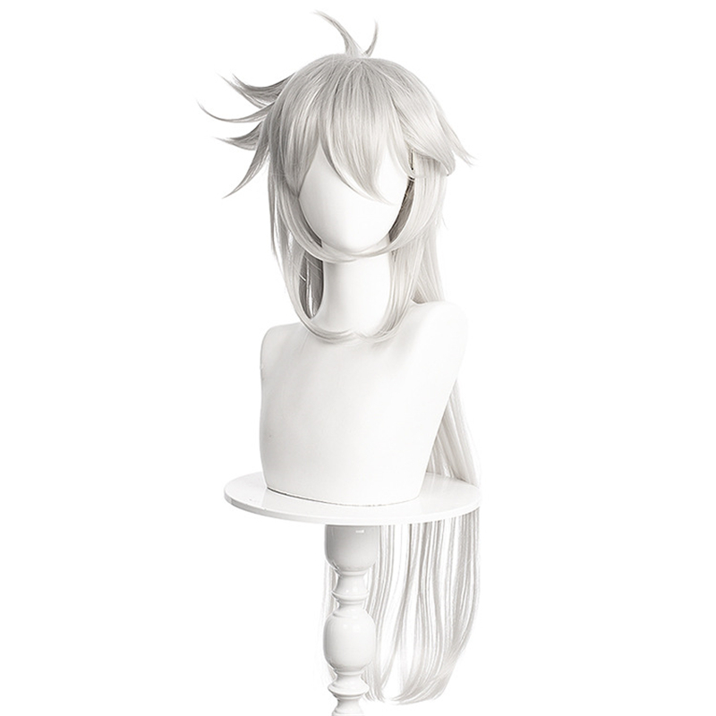 

Razor Wig Game Genshin Impact Cosplay Wolf Long Silver Heat Resistant Synthetic Hair Role Play Wigs + Hairnet, 503a