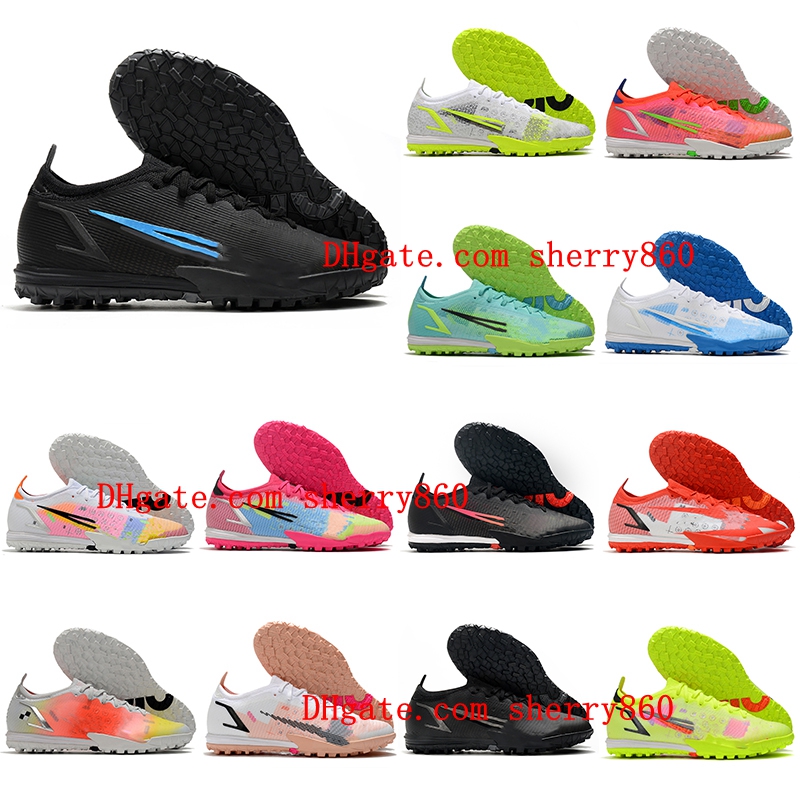 

2021 Designer Men Mercurial Vapores 14 Elite TF soccer Shoes Turf Cleats Leather Training Sneakers Football Boots Neymar Cristiano Ronaldo CR7, As picture 13