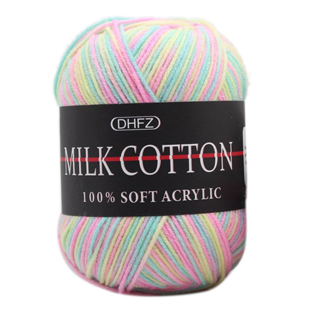 23 Colors 50G Double widths Milk Soft baby Cotton Wool yarn Hand-made yarn Diy Craft Knit Trui scarf Hat-image-692361519