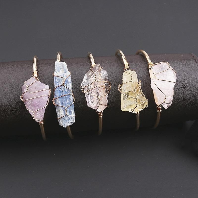 

Bangle 2022 Women's Rose Gold Bracelet Fashion Stone Multiple Jewelry Open Adjustable For Women