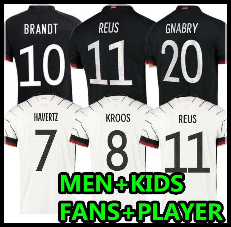 

2021 Germany Soccer Jerseys Player version 2020 TAH Gundogan HUMMELS GNABRY WERNER KROOS 20 21 KIMMICH maillot de foot football REUS BRANDT, Black;yellow