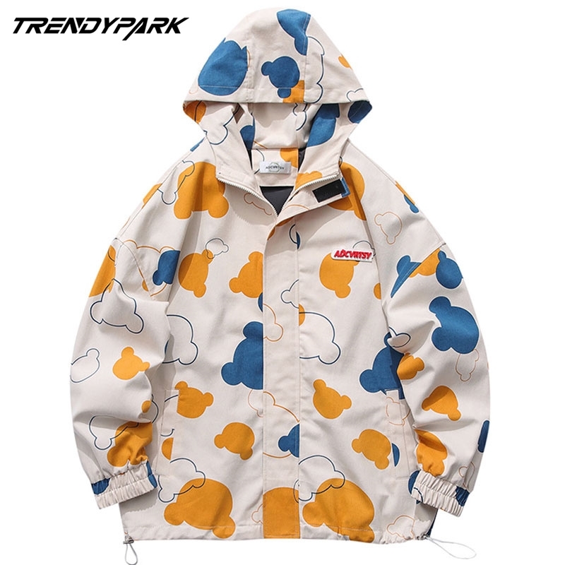 

Men's Jacket Spring Trench Coat Thick Fabric Printed High Street Windbreaker Casual Zipper Hooded Coat Clothing 210601, Pink