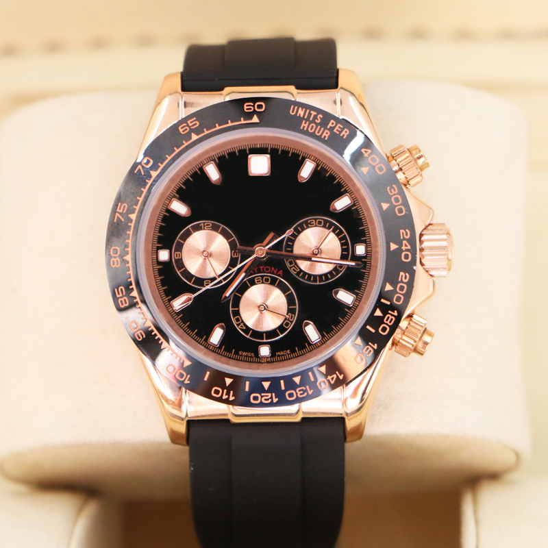 

Watches for mens U1 Factory 4MM Automatic luxury folding buckle Watch Stainless Steel Multi-dial Waterproof Luminous Classic Rubber Strap brand wristwatches, Watch strap