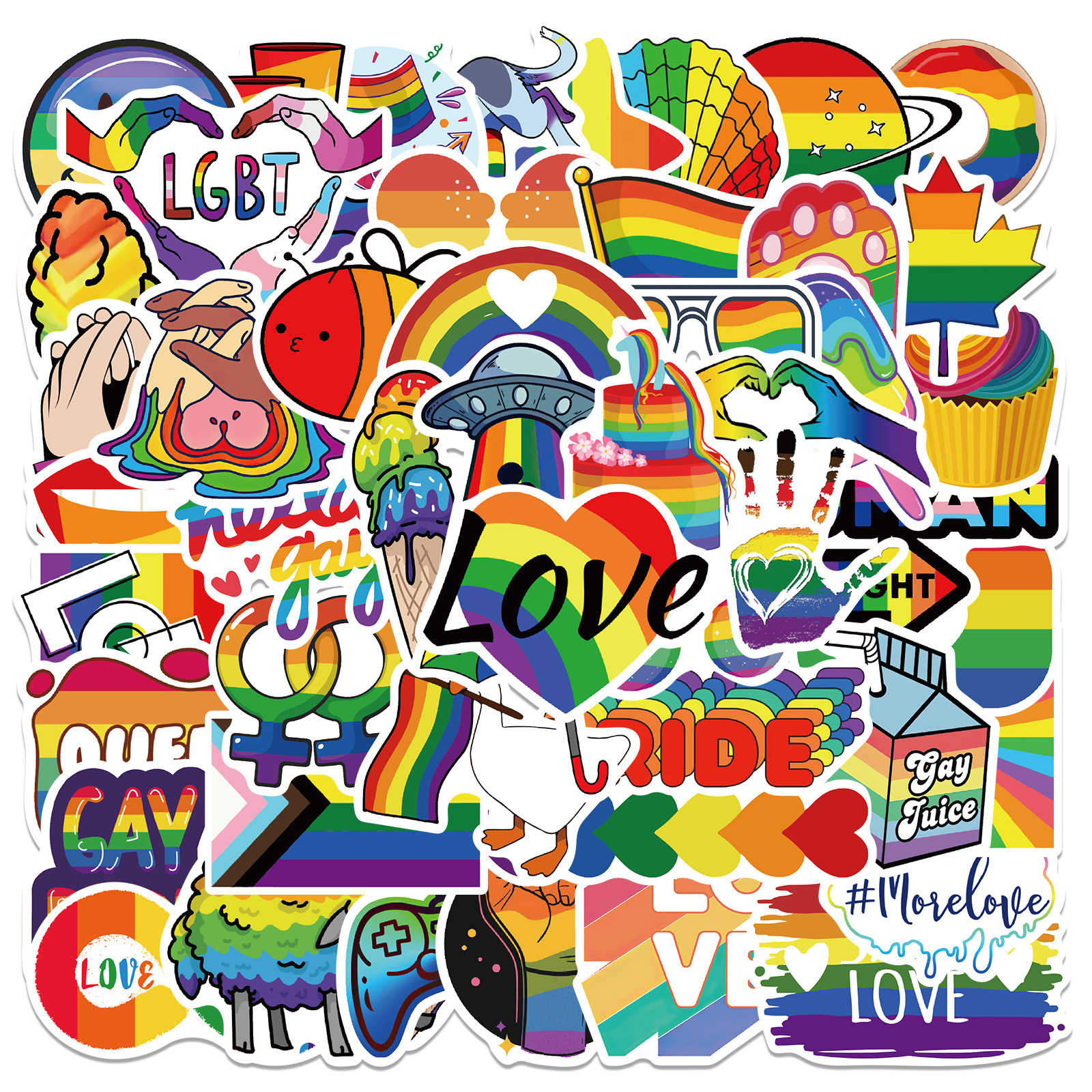 

50 PCS Mixed Cartoon colorful Graffiti skateboard Stickers For Car Laptop Fridge Helmet Pad Bicycle Bike Motorcycle PS4 book Guitar Pvc Decal, Multi colors