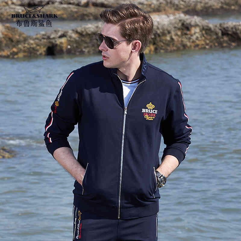 Men's Casual Shirts Bruce&Shark Sport Wear Top Quality Baseball Jacket Smart Causal Fashion style Male wear Loose M TO 3XL UVMK
