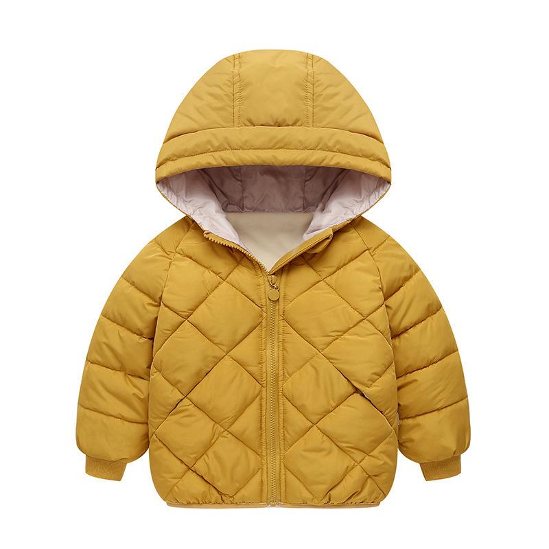

Down Coat 2021 Autumn And Winter Children's Cotton-padded Jacket Boys Girls Baby Clothes., Blue;gray