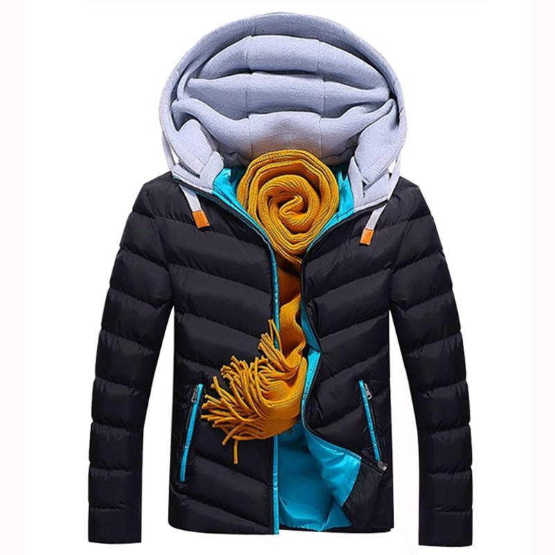 

Men's Trench Coats Winter quilted Parker warm thick cotton coat fashion jacket youth boy windbreaker, Orange