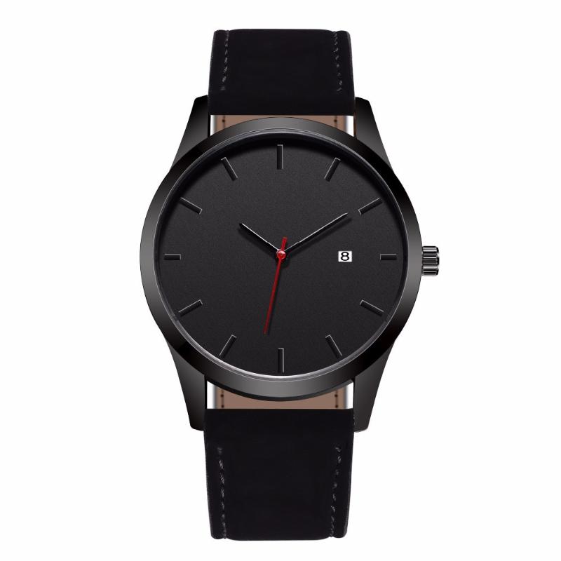 

Wristwatches Big Face Relogio Pulseira De Couro Orologio Uomo Quartz Masculino Luxo Abbyfrank Logo Black Casual Watch, Brown