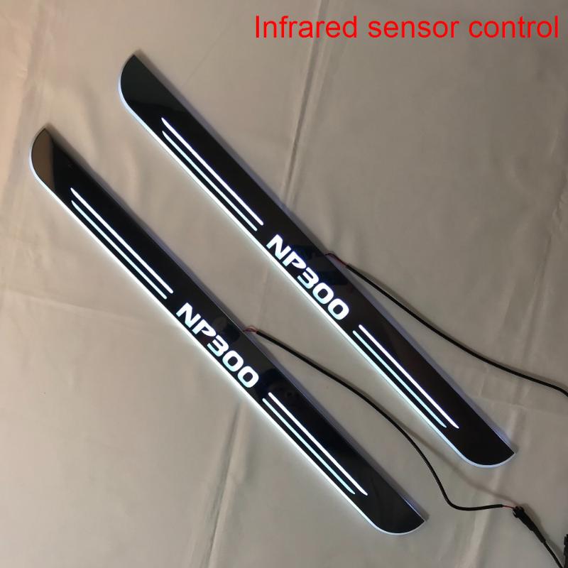 

Infrared Sensor Control Led Door Sill Plate Strip Welcome Light Threshold Guard Protectors For Np300 Interior&External Lights