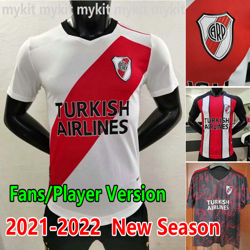 

21 22 River Plate soccer Jerseys Fans Player Version home away 3rd .SUAREZ J.ALVAREZ CARRASCAL football shirts 2021 22 Camiseta MONTIEL PINOLA BORRE DE LA CRUZ jersey, Fans 21-22 home +patch