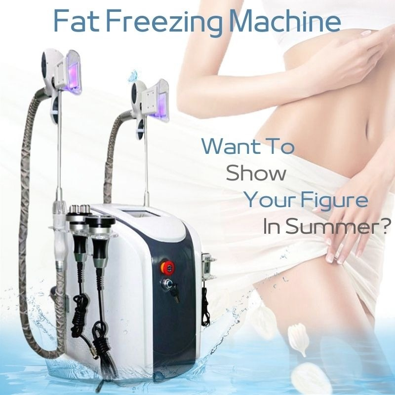 

5In1 Fat Freezing Machine Waist Slimming Cavitation Rf Reduction Lipo Laser 2 Heads Can Work Together