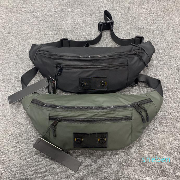 

Pack Stone Waist Unisex Fanny Messenger Pack Waist Bag Men Canvas Hip-Hop Belt Bag Men Messenger Bags 20ss Small Shoulder Bag Chest, Black