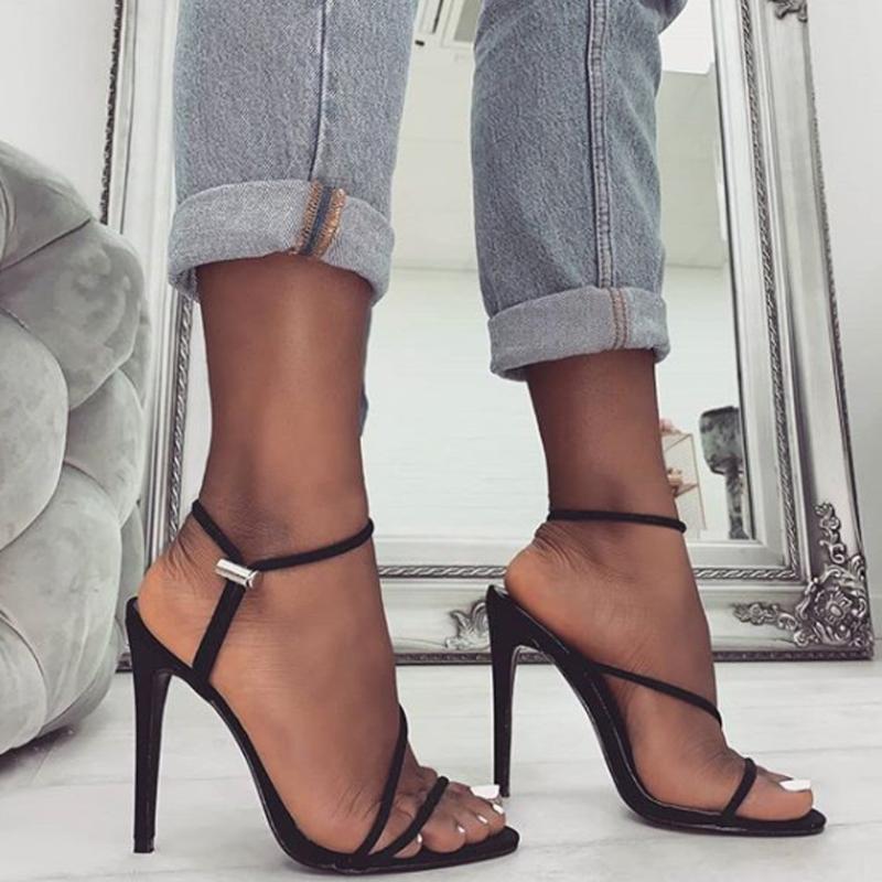 

Summer Gladiator Platform Shoes Women Peep Toe High Heel Woman Party Wedding Shoe Heels Pumps Chaussure Sandals, Black